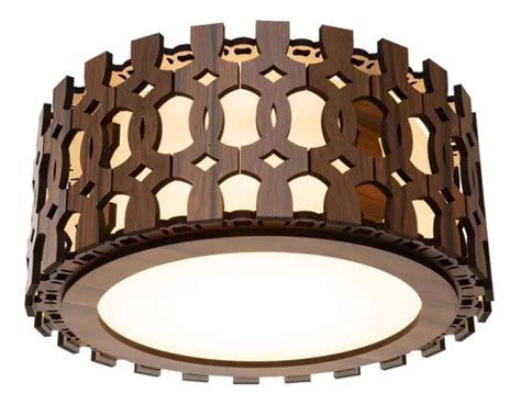 Lámpara decorativa de techo redonda encantada de madera 45 cm