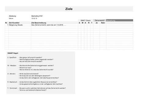 Smart Ziele Setzen Kostenlose Vorlage Mit Beispielen