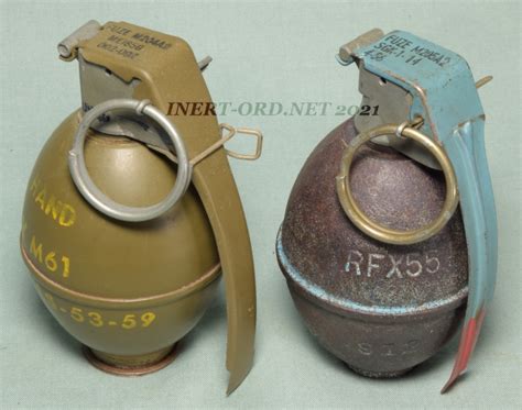 Us M61 Fragmentation Grenade Vietnam Inert Ordnet