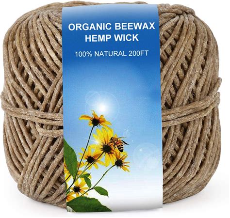 Amazon Accready Beeswax Hemp Wick Ft Organic Hemp Wick