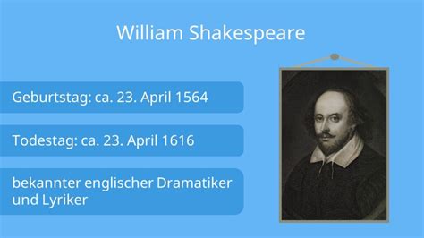 William Shakespeare Steckbrief Biografie Werke Mit Video