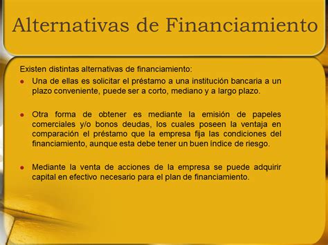 Alternativas De Financiamiento A Corto Mediano Y Largo Plazo