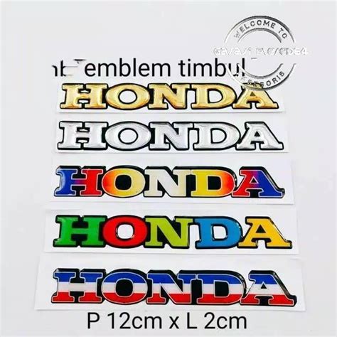 Jual Emblem Stiker Timbul 3D Logo HONDA Thailand Thailook Babylook