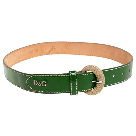 Gucci Tangreen Canvas And Leather Web Interlocking G Buckle Belt 80cm