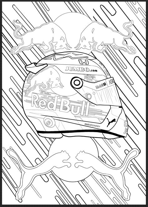 Red Bull Helmet Coloring Page In 2021 Free Coloring Pages Colouring