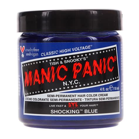 Manic Panic Shocking Blue Semi-Permanent Hair Dye, Dark Cobalt Blue