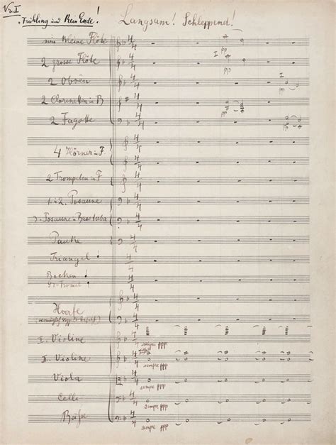 Gustav Mahler First Symphony 1893 Manuscript Music Composition