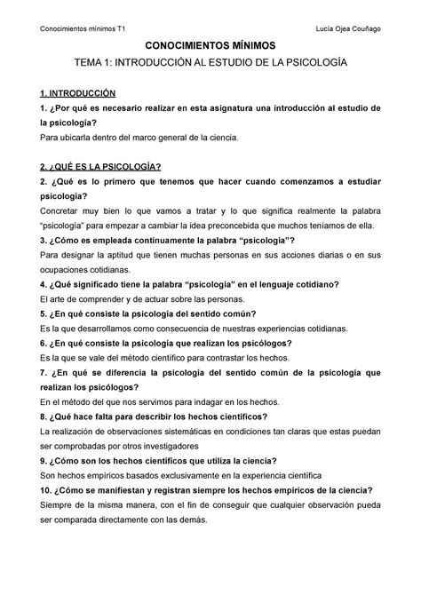 Conocimientos M Nimos Tema Conocimientos M Nimos Tema