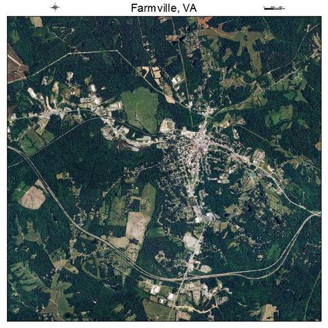 Aerial Photography Map of Farmville, VA Virginia