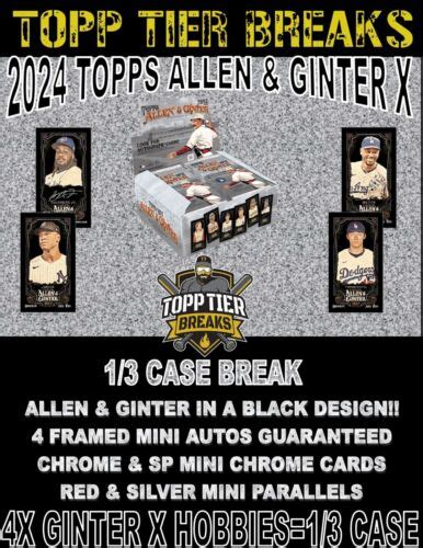 CHICAGO CUBS 2024 ALLEN GINTER X 4x HOBBY BOX 1 3 CASE BREAK 3606