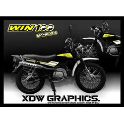 Jual Decal Stiker Honda Win 100 Full Bodi Biru Kota Denpasar Xtra