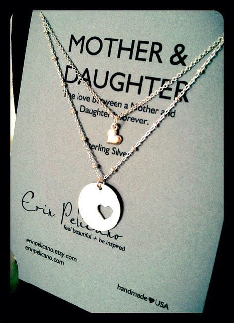 Mother Daughter Jewelry Mom Necklace Simple by erinpelicano