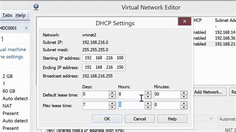 Configuring A Virtual Network With Dhcp In Vmware Youtube