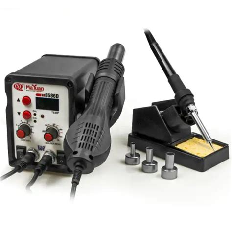 8586 Thermal Control Solder Station SMD Rework Hot Air Gun Welding Machine Included