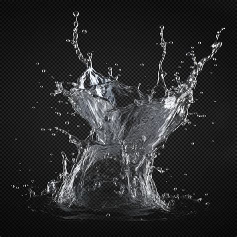 Water Splash Overlay Effect Premium Ai Generated Psd