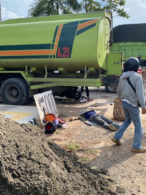 Pengendara Motor Tewas Dilindas Truk Tangki Di Jalan Soekarno Hatta