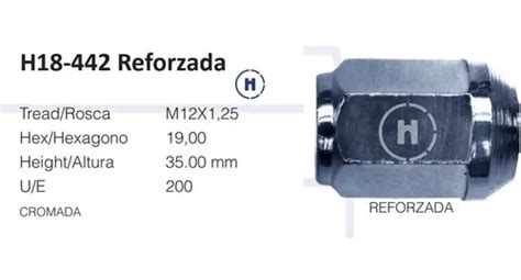 Tuerca 35mm Birlo M12x1 25 Cromada Palio 04 06 Kit Con 5 Envío gratis