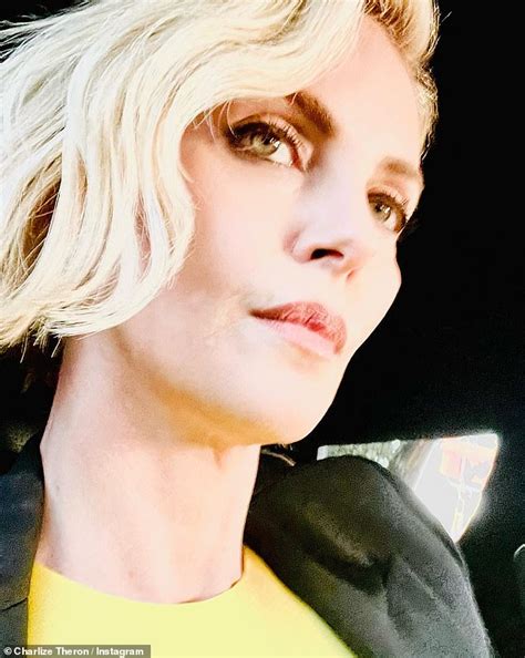 Charlize Theron Shows Off Her Gorgeous Platinum Blonde Locks And Smoldering Looks In Selfies