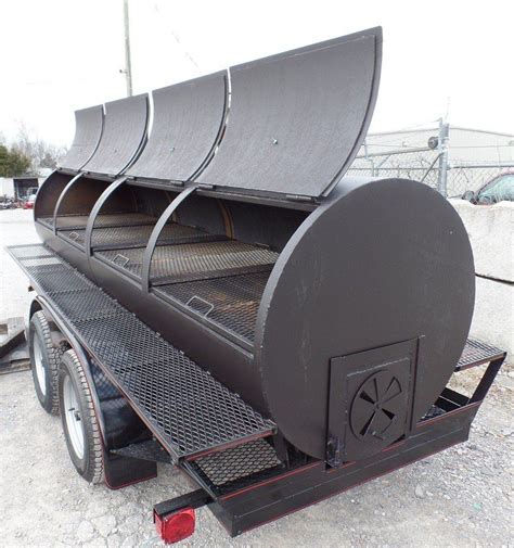 BBQ Smoker Trailer 1000gal 8 Door Wood and Charcoal | Smoker trailer ...