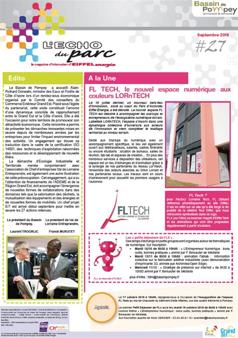 L Echo du Parc N27 Bassin de Pompey Communauté de Communes