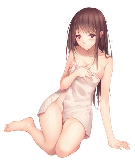 Rule 34 1girls Blush Brown Hair Covering Female Female Only Iki Hiyori Nipple Noragami Purple