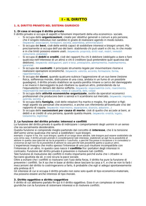 Il Diritto Privato Nel Sistema Giuridico I Il Diritto Il Diritto