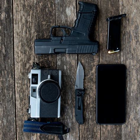 Edc Carry Items Closeup Stock Photo Image Of Carry 138996464