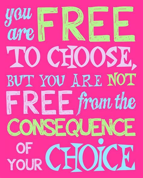 Inspirational Quotes About Choices And Consequences Quotesgram