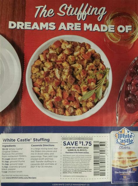 White Castle Stuffing | Thanksgiving side dishes, Bbq recipes, White castle stuffing