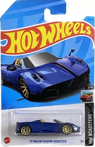 Hot Wheels 17 Pagani Huayra Roadster Azul Interior Café 2 10 Meses