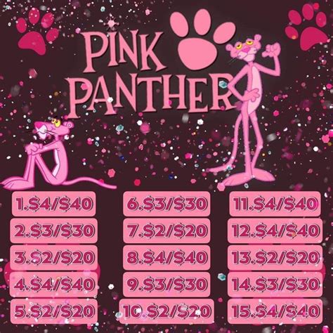 Pink Panther Bingo Board Set Bingo Board Bingo Bingo Games