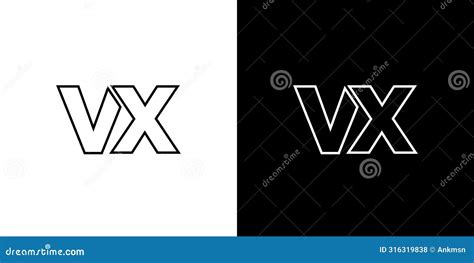 Letter V And X VX Logo Design Template Minimal Monogram Initial Based