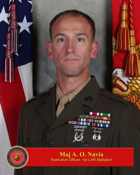 Maj A O Navia 1st Marine Division Biography