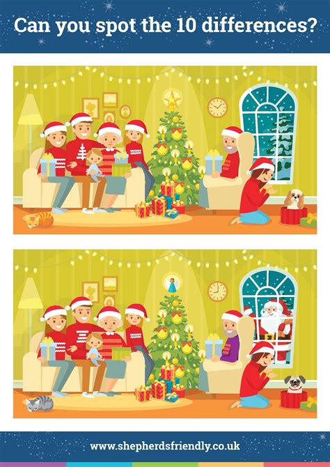 Christmas Spot The Difference Printable Free Printable