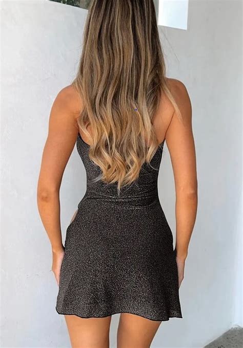 Bodycon Backless Mini Dress Elcune