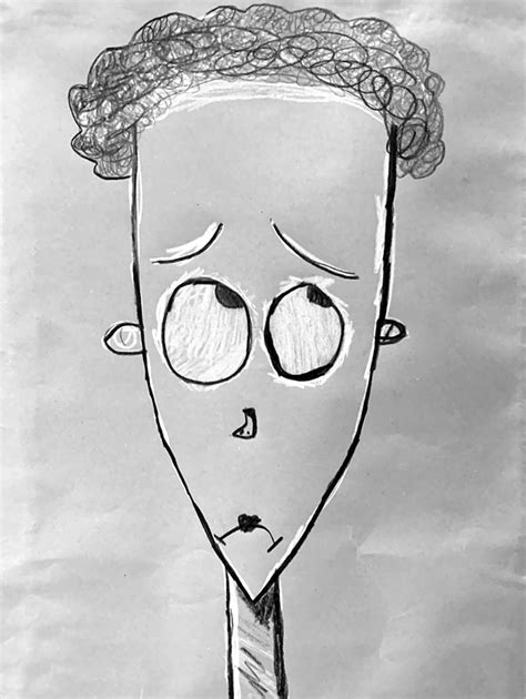 Self Portrait - Tim Burton Style | Art Chick Studio