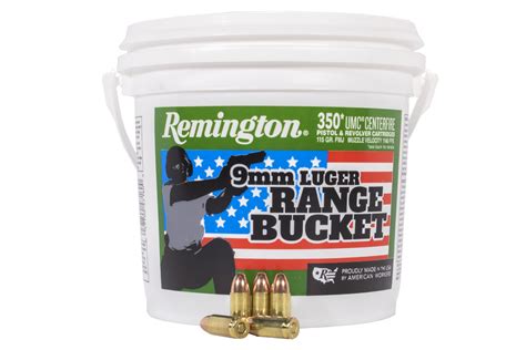 Remington 9mm 115 Gr Fmj 350 Rounds In Range Bucket Sportsman S Outdoor Superstore