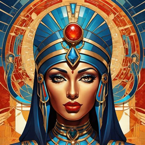 Egyptian Goddess' Reincarnation and Sacred Symbols | Stable Diffusion ...