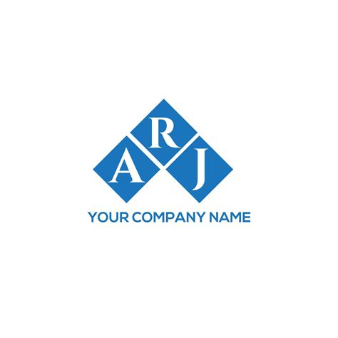 ARJ Letter Logo Design On White Background ARJ Creative Initials