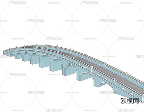 现代石拱桥免费su模型下载id10631443sketchup模型下载 欧模网