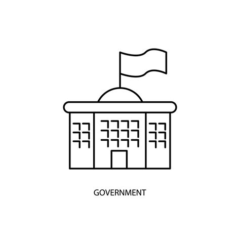 government concept line icon. Simple element illustration. government ...