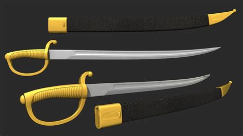 3d File Izzy Hands Style Cutlass Boarding Sword・3d Printer Design To Download・cults