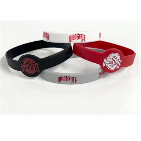 Ohio State Silicone Bracelets 4pk College Traditions