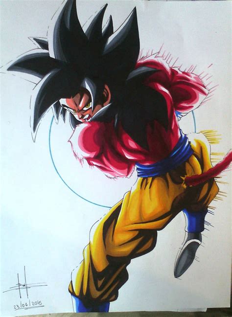 Goku super saiyan 4 Kamehameha by Troloinkto on DeviantArt