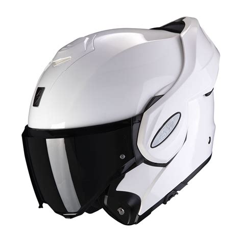 Scorpion Exo Tech Evo Solid Helmet White Modular Helmets