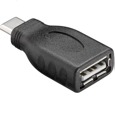 Adaptador Usb Tipo A Hembra A Usb Tipo C Macho Negro