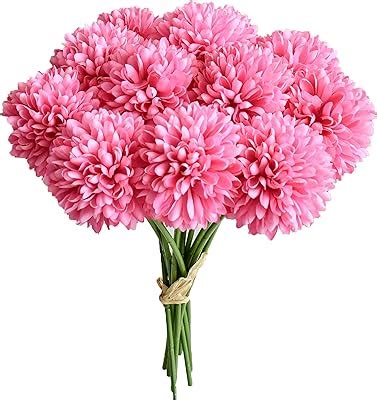 Amazon Inch Tall Chrysanthemum Fake Mums Flowers For Decoration