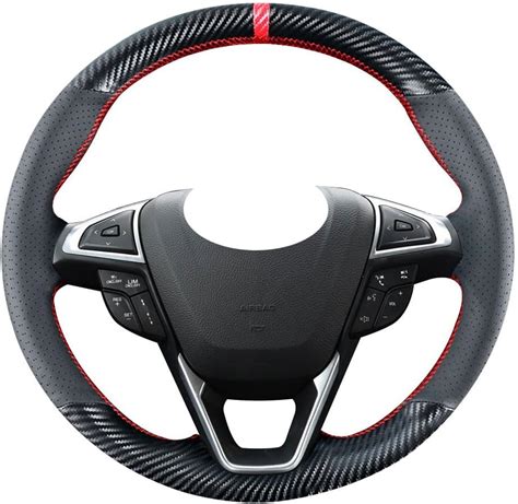 Amazon Carkooler Diy Stitching Carbon Fiber Steering Wheel Cover