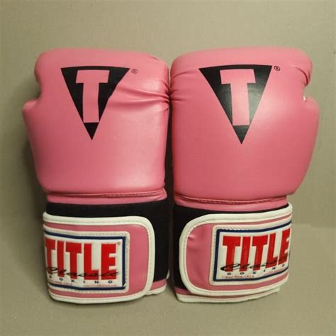 TITLE Classic Boxing Training Gloves Pink White EBay In 2024 Boxing