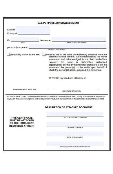 FREE 51 Acknowledgment Forms In PDF MS Word